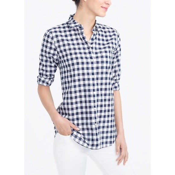 J. Crew Tops - J. CREW Gingham Button Down